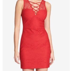 FINAL PRICE!! Guess Red Lace Dress- like new